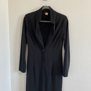 Elegant  Seduction Black Long Cardigan